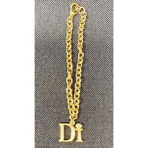 Diamond International Gold Tone Chain Link Bracelet Designer Inspired